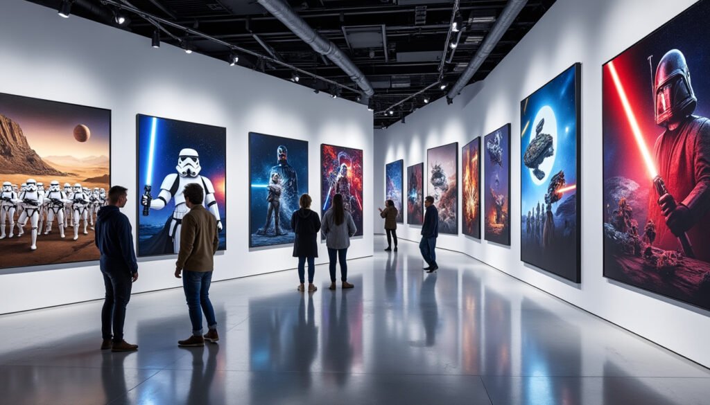 plongez dans l'univers de star wars avec notre collection incontournable d'affiches exclusives. parfaites pour les fans et collectionneurs, ces œuvres uniques donneront une touche galactique à votre décoration !